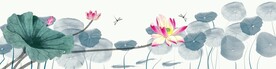 中式禅意莲花图