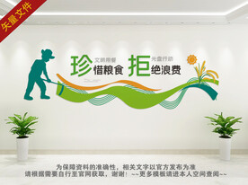 珍惜粮食文化墙