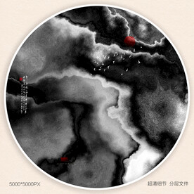 中国风玄关意境装饰画