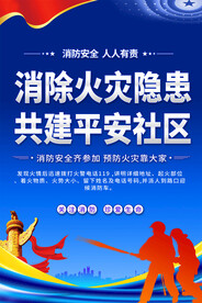 社区消防海报