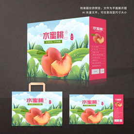 桃子礼盒 水蜜桃包装
