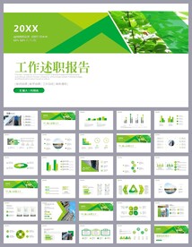 绿色工作总结报述职报告ppt