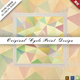 矢量抽象炫彩几何低多边形装饰