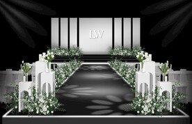 白色婚礼仪式区