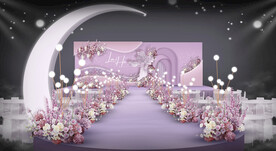 紫色婚礼仪式区
