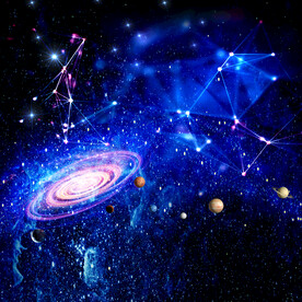 漩涡星系星空太空背景墙