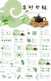 小清新茶叶介绍工作总结PPT