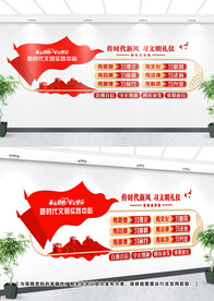 文明实践中心文化墙