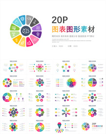 扁平化数据图表合集PPT模版