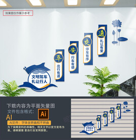 平安交通楼梯文化墙