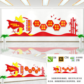 五治融合党建文化墙