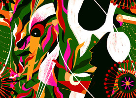 大牌花  色块花  抽象