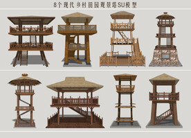 乡村田园观景塔