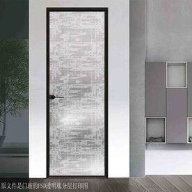 高清分层透明底平开门打印图