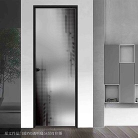 高清分层透明底平开门打印图