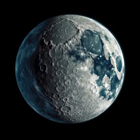 网红月球灯箱素材