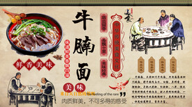 牛腩面背景墙