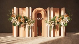 咖色婚礼su模型