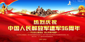 建军96周年宣传展板