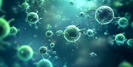 模拟菌群工作的概念图