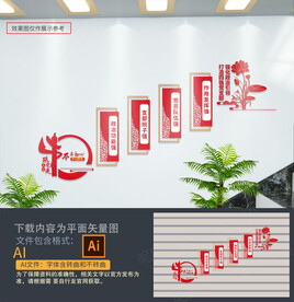 党建楼梯文化墙