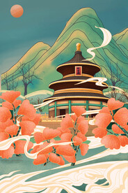 故宫插画 国潮插画