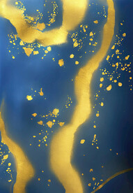 蓝色金箔抽象背景