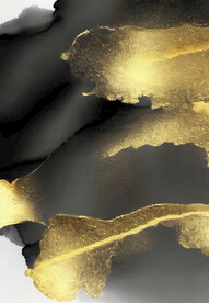 黑金水墨抽象画