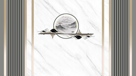 格栅大理石纹背景墙