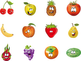 水果卡通矢量图