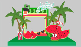 网红西瓜美陈打卡点