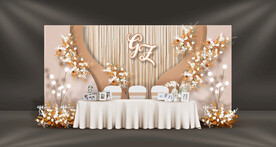 香槟色婚礼签到区