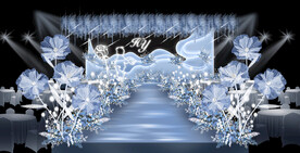 蓝色婚礼仪式区