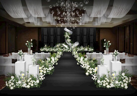 白绿色婚礼仪式区