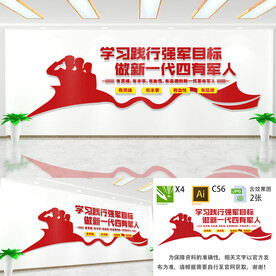 学习强军目标文化墙