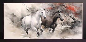 山水画装饰画无框画