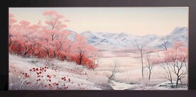 山水画装饰画无框画