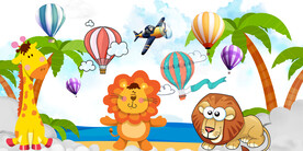 卡通儿童背景墙