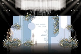 蓝色婚礼效果图