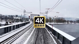 冬季车站铁道沿线风景