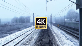 冬季铁路干线雪景