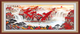 聚宝盆山水画