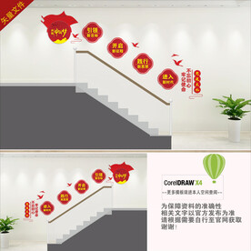 党建楼梯背景墙