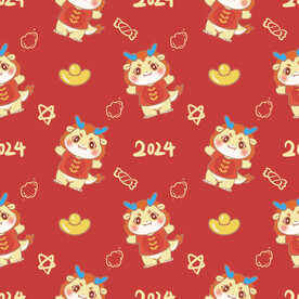 龙年四方连续图案