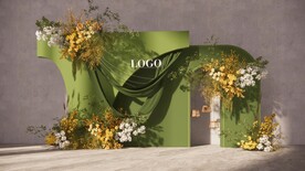 绿色婚礼花艺美陈su模型