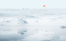 意境水墨山水画