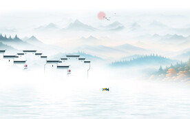 水墨江南背景墙