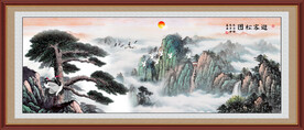 迎客松国画