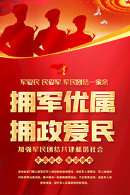 拥军优属海报