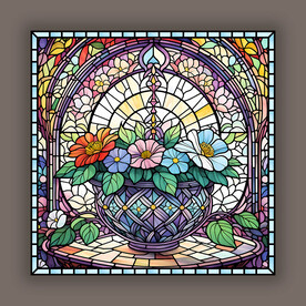 教堂蒂凡尼玻璃古典图案